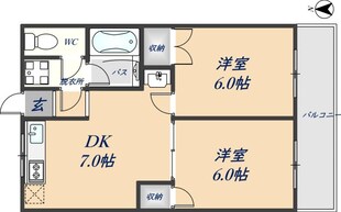 ドゥエル志紀の物件間取画像